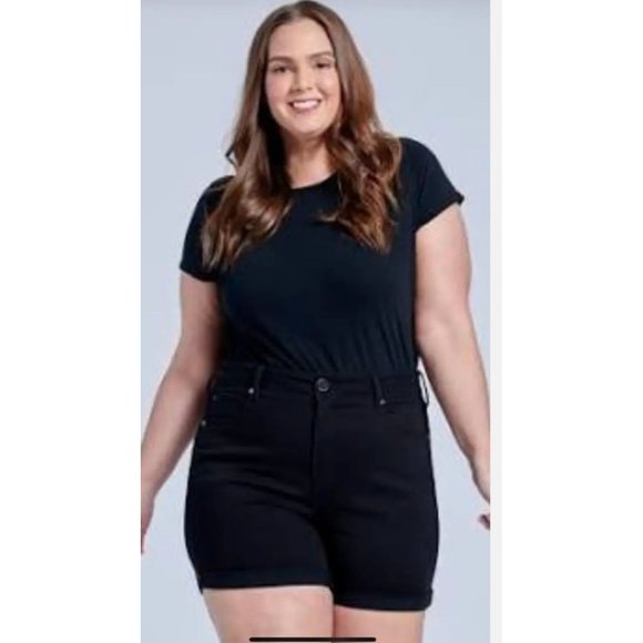 Seven7 Booty Shaper Short sz 24W Black shorts - Picture 1 of 14
